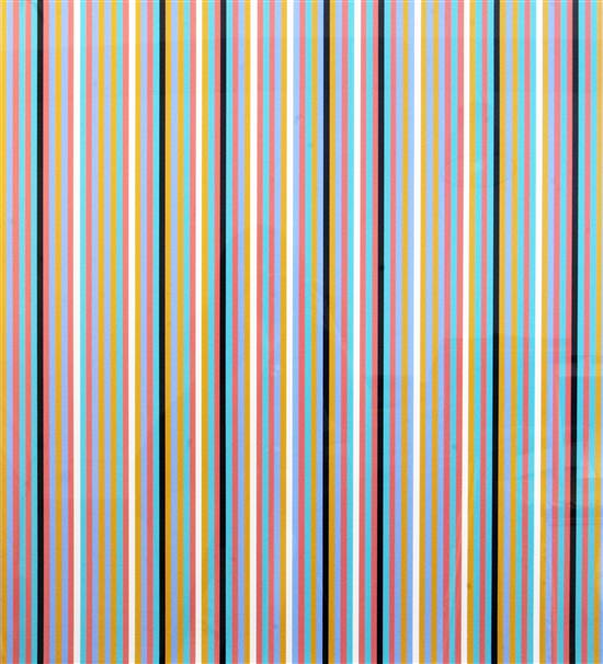 § Bridget Riley (1931-) Brouillard (Schubert 54), overall 39 x 35in.